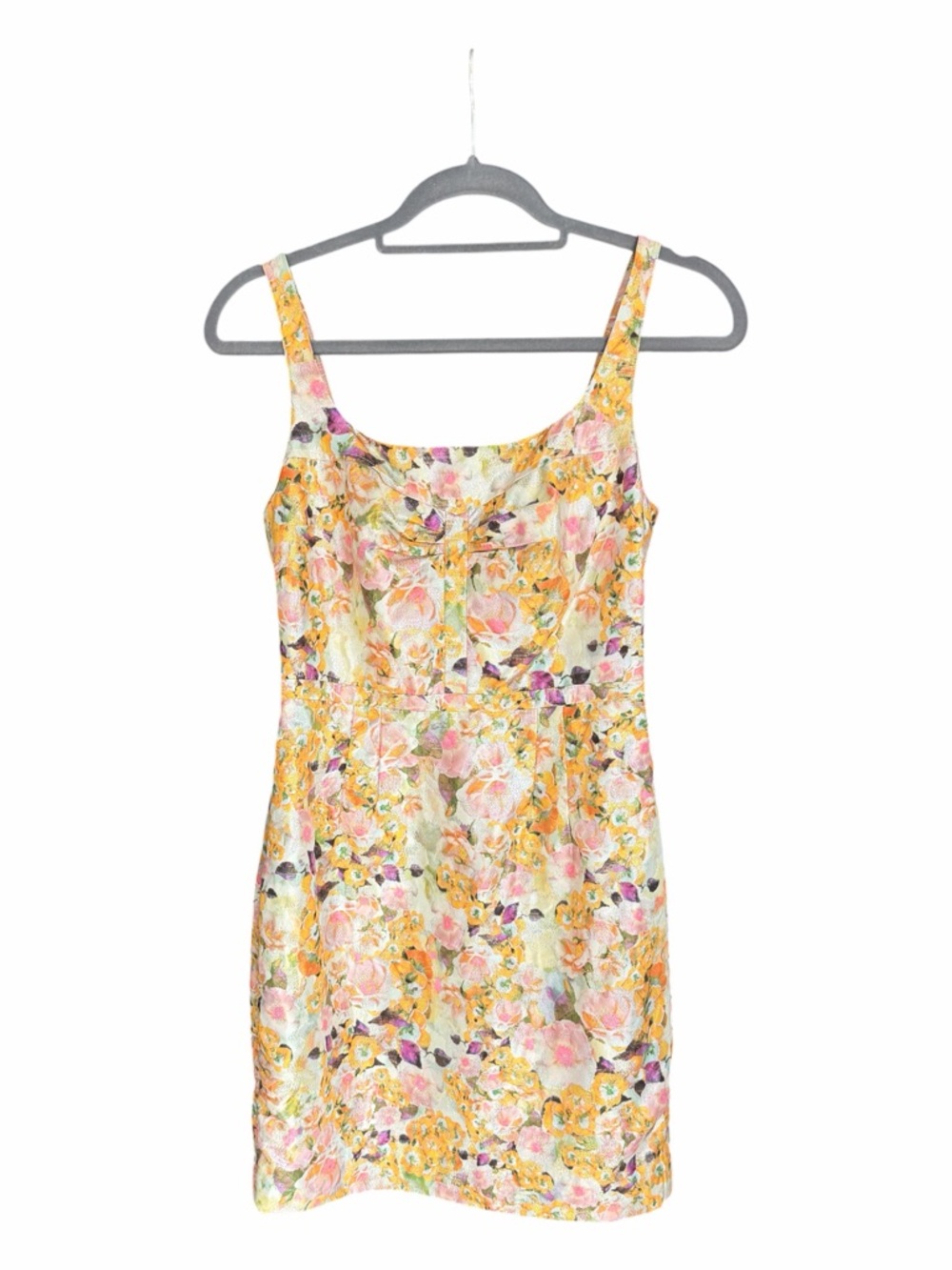 LEIFSDOTTIR ANTHROPOLOGIE‎ Aurelian Brocade Dress Metallic Floral 2 - Picture 14 of 14
